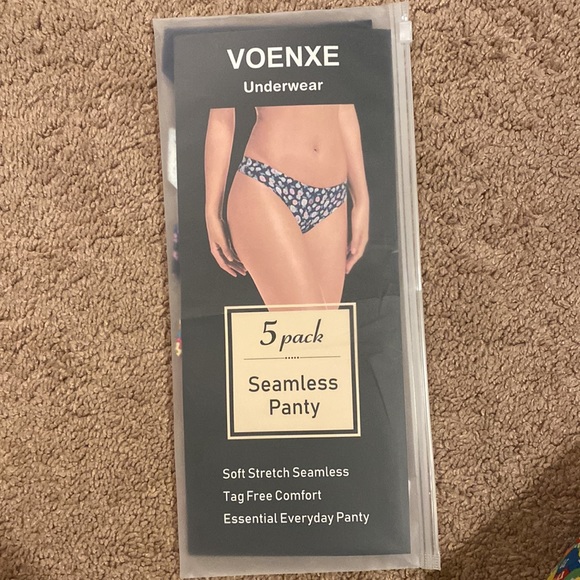 ‼️5 for $25‼️ VOENXE Seamless Thongs No Show Thong Underwear Woman 5-Pack Small - Picture 3 of 8